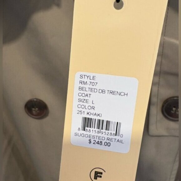 NWT- REBECCA MINKOFF BELTED TRENCH COAT - Size L - Picture 10 of 13